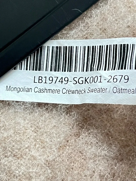 Quince Mongolian Cashmere Crewneck Sweater Sz S Oatmeal Cozy Luxury Shrunken Fit - Picture 11 of 11